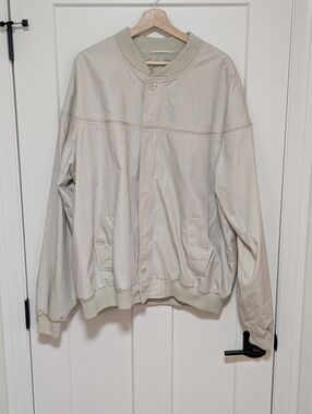 Vintage Eagles Ridge Outfitters Jacket Mens 2XLT Beige Bomber Cotton Tall Russia